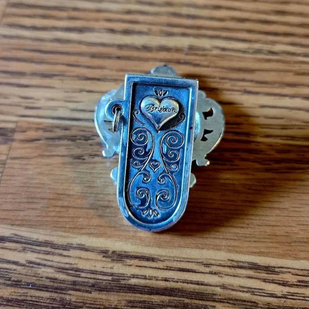 BRIGHTON Vintage Ornate Heart Notepad Clip Holder... Everyday Accessories! - Picture 2 of 6